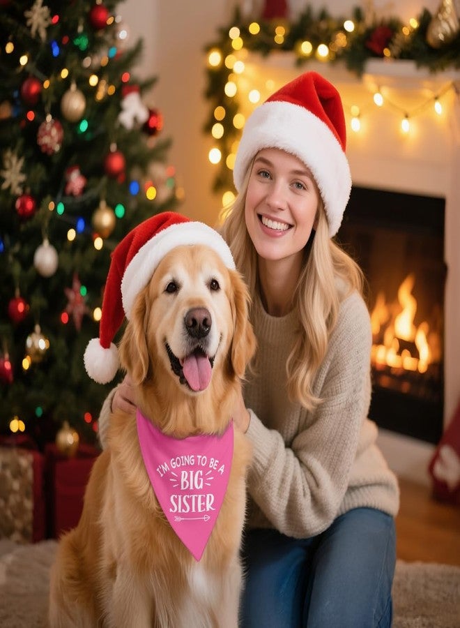ZBBFSCSB I'm Going to Be A Big Sister Pink Dog Bandana, Pregnancy Announcement Gender Reveal Birthday Party Photoshoot Prop for Dog Lover Gifts - Image 5